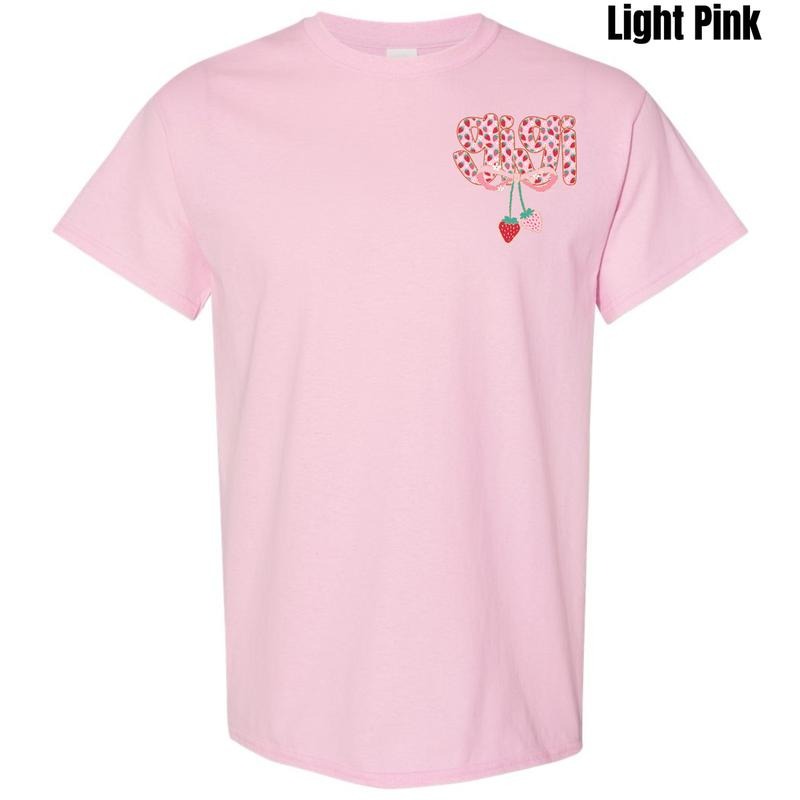 Pocket Size - Gigi Strawberry Coquette Gildan Short Sleeve T-Shirt 'NLB' Hoodie, Sweatshirt | GrindPrints.com