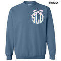 Pocket Size - Grandmillennial Floral Monogram Sweatshirt 'NLB' T-Shirts, Hoodie | GrindPrints.com