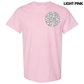 Pocket Size - Proper Floral Monogram Gildan Short Sleeve T-Shirt 'NLB' Hoodie, Sweatshirt | GrindPrints.com
