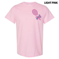 Pocket Size -Pink Tennis Racket Gildan Short Sleeve T-Shirt 'NLB' Hoodie, Sweatshirt | GrindPrints.com
