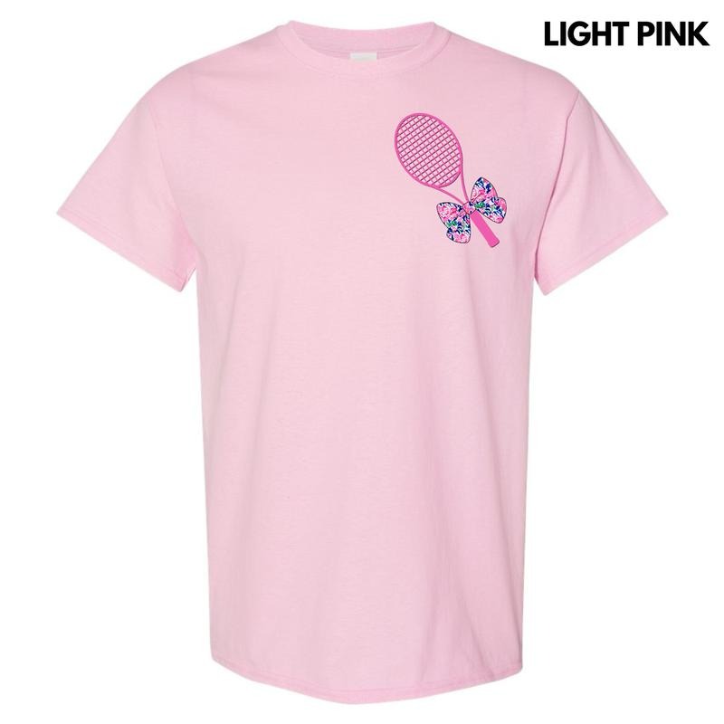 Pocket Size -Pink Tennis Racket Gildan Short Sleeve T-Shirt 'NLB' Hoodie, Sweatshirt | GrindPrints.com