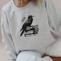 Poetry Sweatshirt, Crow Sweater, Bird Sweatshirt, Raven Sweater, Dark Academia Sweater, Poetry Lover Shirt Hoodie
