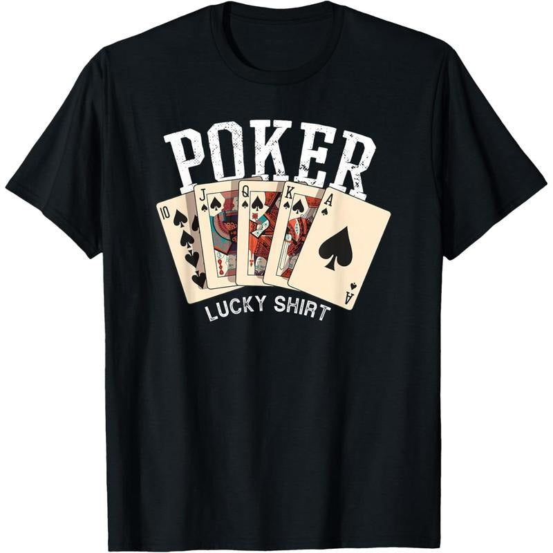 Poker Lucky Shirt Poker Player Gambling Funny Poker T-Shirt made in usa Hoodie, Sweatshirt | GrindPrints.com