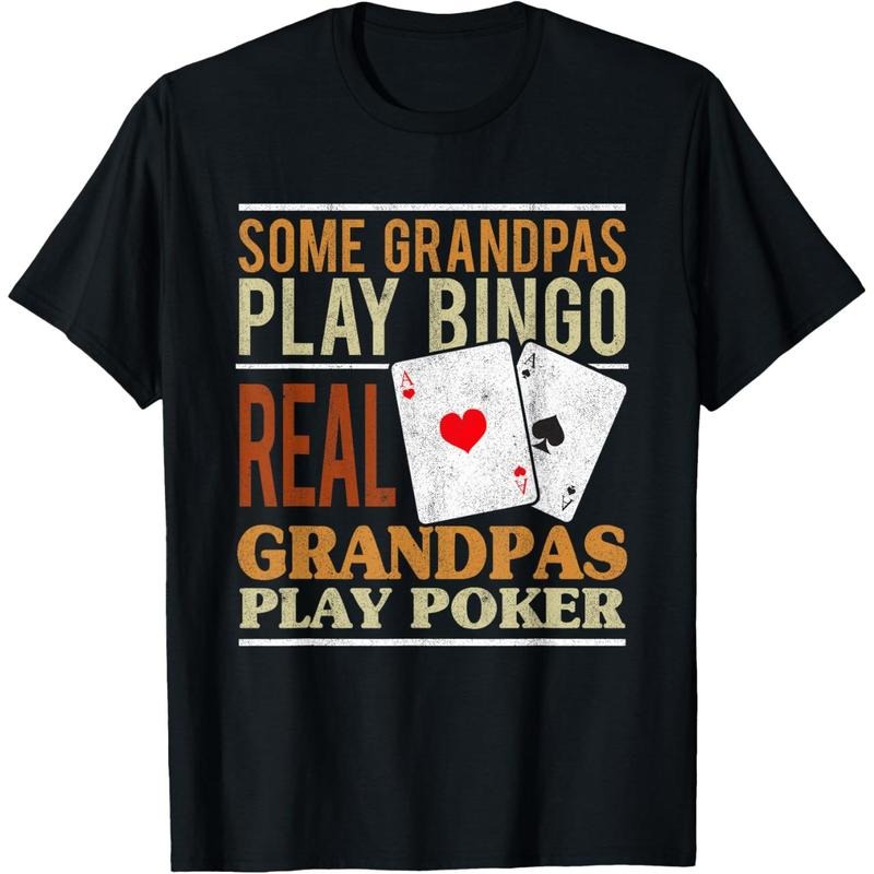 Poker Texas Holdem Real Grandpas Play Poker Funny Granddad T-Shirt made in usa Hoodie, Sweatshirt | GrindPrints.com