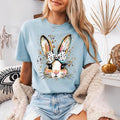 Polka Dot Bow Bunny Shirt, Easter Religious Women's Tee, Spring Bunny Casual Top, Coquette Bunny Tee, Gift for Her...