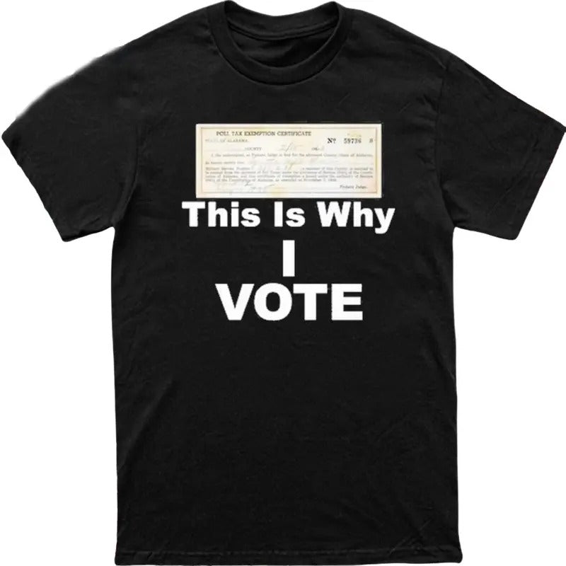 Poll Tax Exemption Certificate This Is Why I Vote Shirt Hoodie, Sweatshirt | GrindPrints.com