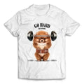 Pomeranian Dog Barbell Shoulder Press Muscle Workout - Short-Sleeve Unisex T-Shir Made in USA T-Shirts, Hoodie, Sweatshirt