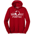 Pontiac Logo Hooded Sweatshirt - Red T-Shirts, Hoodie | GrindPrints.com