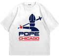 Pope Chicago T-Shirt Graphic Design Cotton Unisex Cozy Graphic T-Shirt for Chilly Days Hoodie, Sweatshirt | GrindPrints.com