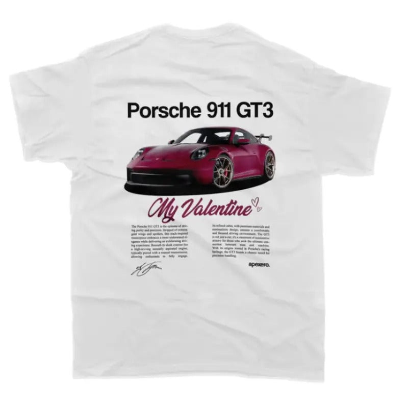 Porsche 911 GT3 "Valentine Edition" T-shirt, Sport Car Tshirt, Porsche Merch,  Sport Car Graphic Tee, Gift For Him, Gift...