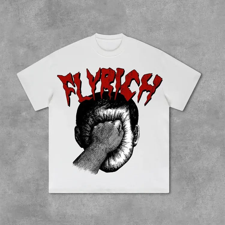 Portrait For Roland Topor Fans Art Flyrich Graphics Print Cotton T-Shirt Hoodie, Sweatshirt | GrindPrints.com