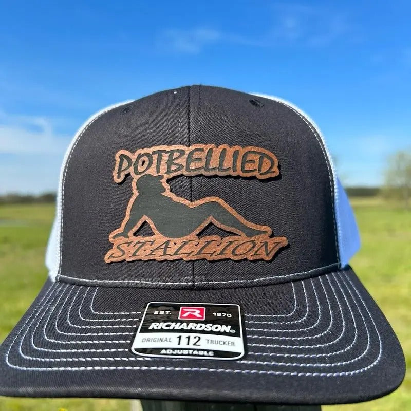 Potbellied Stallion with natural colored patch on Richardson 112 T-Shirts, Hoodie, Sweatshirt | GrindPrints.com