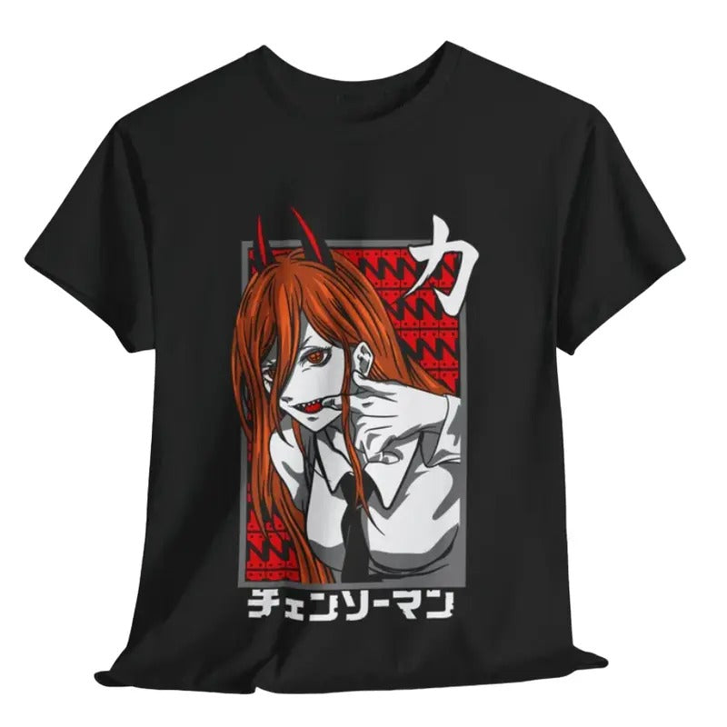 Power T-Shirt, Anime Shirt, Graphic Anime Tee, Makima Shirt, Anime Lover Shirt, Anime Unisex Shirt Hoodie, Sweatshirt