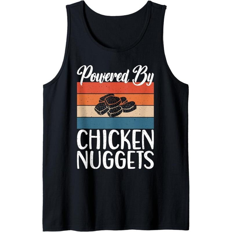 Powered by Chicken Nuggets Tank Top T-Shirts, Hoodie, Sweatshirt | GrindPrints.com
