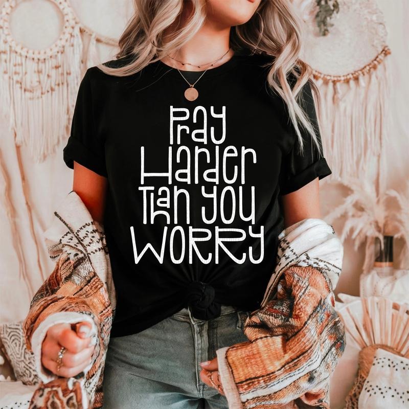 Pray Harder DTF Transfers - THIS IS NOT A SHIRT Hoodie, Sweatshirt | GrindPrints.com