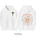 Pray On Over Through It T-Shirt, Hoodie, Christian Floral Graphic Tee, Flower and Christian Cross Shirt, Womenswear...