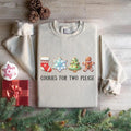 Pregnancy Announcement Christmas Sweatshirt, Pregnancy Reveal Christmas Sweater, Christmas Cookies For Two Please,...