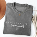 Pregnant Girl Summer Shirt 100% Cotton Fit Hoodie, Sweatshirt | GrindPrints.com
