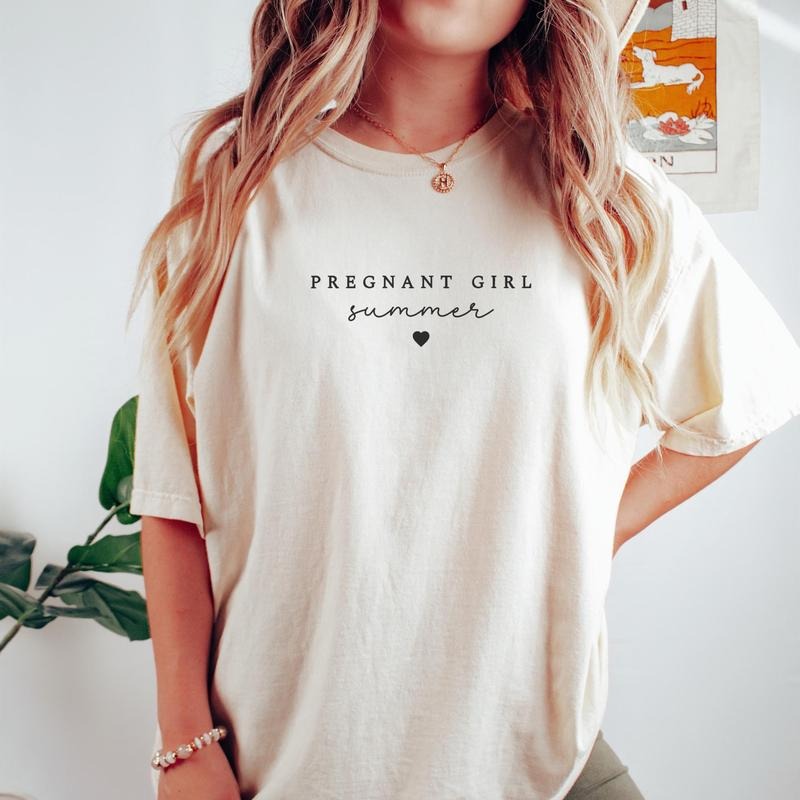Pregnant Girl Summer Shirt Beach Pregnancy Announcement Pregnancy Reveal Baby Shower Mom Shirt T-Shirts, Hoodie, Sweatshirt