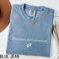 Pregnant Girl Summer Shirt, Comfort Colors New Mom To Be Gift, Pregnancy Announcement Shirt, Baby Reveal T-shirt, Baby...