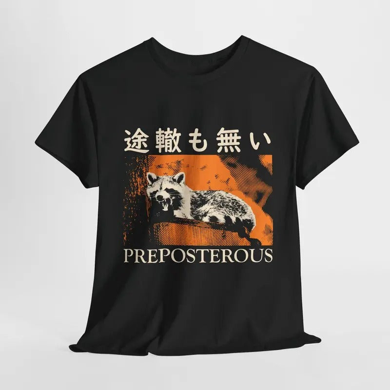 Preposterous Raccoon Vintage T-Shirt Hoodie, Sweatshirt | GrindPrints.com