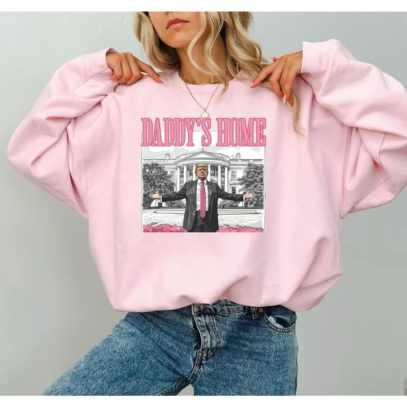 Preppy Daddy's Home Shirt, Funny Trump Memes Sweatshirt And T-Shirt, Trump 2024 Election Shirt, Republican Gift, MAGA...