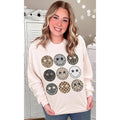 Preppy Smiley Graphic Long Sleeve T-Shirt Hoodie, Sweatshirt | GrindPrints.com