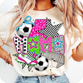 Preppy Soccer Mama Brushstroke Lightning Coquette Game Day T-Shirt Hoodie, Sweatshirt | GrindPrints.com