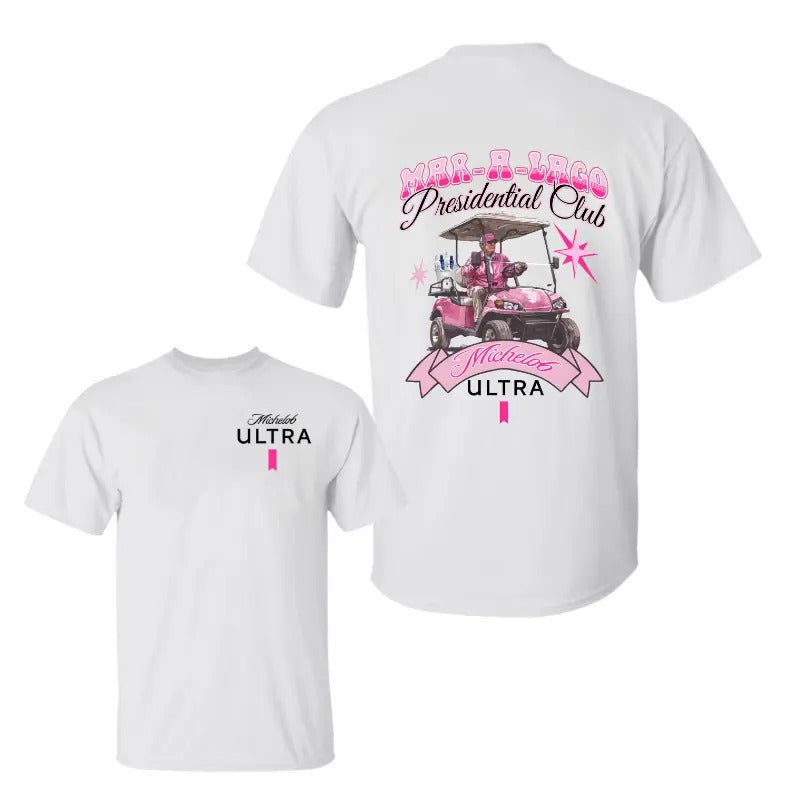 Presidential Club Michelob Ultra Shirt, Trummp 2024 Shirt, Sarcastic Graphic Tee, Unisex Classic Cotton Tee with a...