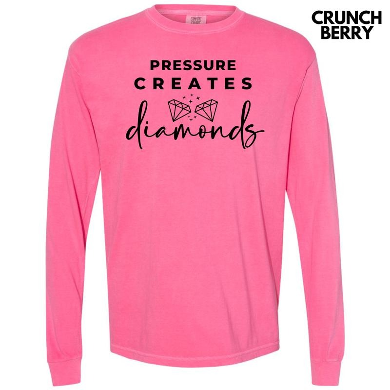Pressure Creates Diamonds Long Sleeve Comfort Colors T-Shirt 'NLB Hoodie, Sweatshirt | GrindPrints.com
