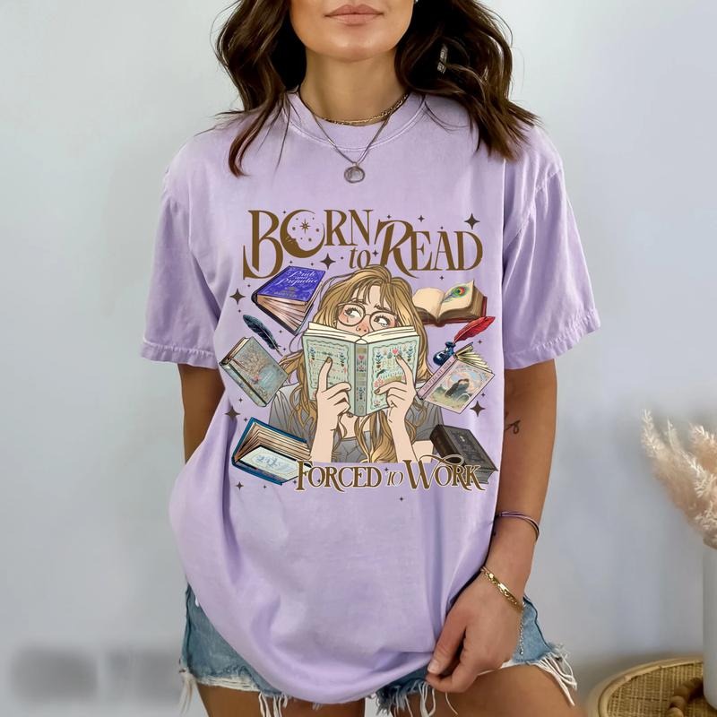 Pride & Prejudice Born To Read T-shirt, Girl Reading Books Sweatshirt, Romantic Book Lover Hoodie, Bookish Gift For Her,...