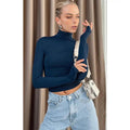 Princess Polly Women's Eco Navy Elysium Turtleneck Sweater T-Shirts, Hoodie, Sweatshirt | GrindPrints.com