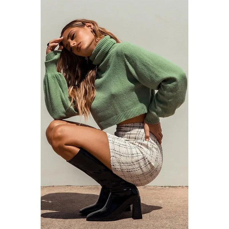Princess Polly Women's Zahara Cropped Turtleneck Sweater T-Shirts, Hoodie, Sweatshirt | GrindPrints.com