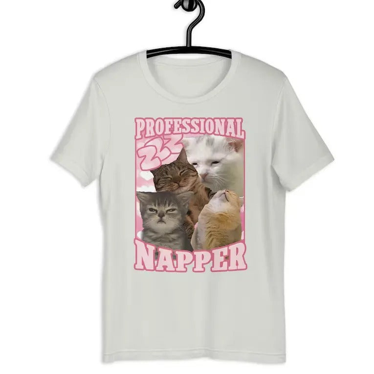 Professional Napper Funny Cat Meme T-shirt, Goofy Ahh Tshirt, Sleeping T-shirt Hoodie, Sweatshirt | GrindPrints.com