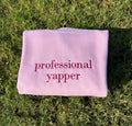 Professional Yapper Embroidered Sweatshirt, Funny Gifts for Her, Girly Shirt, Girly Gifts Pink, Funny y2k meme shirt,...
