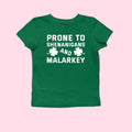 Prone to Shenanigans and Malarkey, St Patrick's Day Shirt, Lucky Shamrock Shirt, Irish Shirt, Lucky Tanks, Patricks Day...