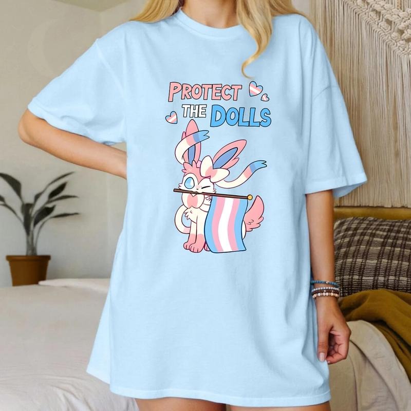 Protect Dolls Trans Pride Sylveon Sylveon Trans Flag Shirt Trans Rights PKM Sylveon Trans Pride LGBT LGBTQ+ T-Shirts, Hoodie, Sweatshirt