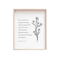 Proverbs 31:25 26 Poster, She Is Clothed With Strength And Dignity, Botanical Bible Verse Christian Wall Art, Sign...