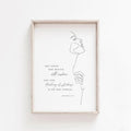Proverbs 31:26 | Christian Boho Wall Art For Her | Modern Minimalist Poster | Woman Line Art | Bible Verse Print Poster...