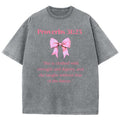 Proverbs 31_25 Unisex Washed T-Shirt, Christian Jesus  t shirts, Vintage 90s Graphic Tee Gift Womenswear Top Cotton...