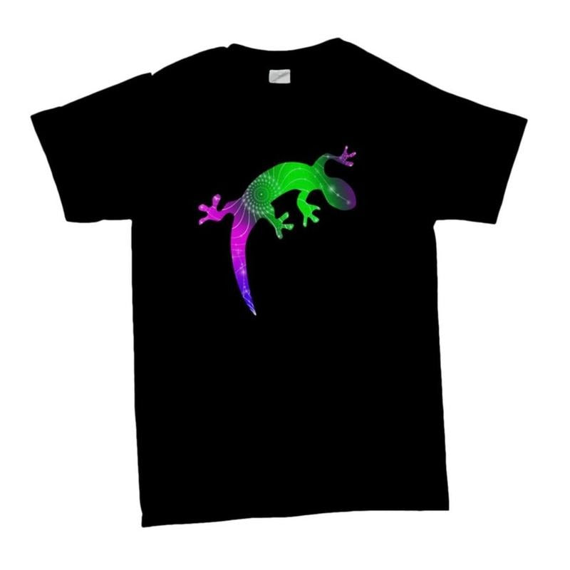 Psychedelic Lizard T-Shirt, Ideal Gift For Lizard Lovers made in usa Hoodie, Sweatshirt | GrindPrints.com