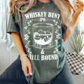 Puff Shirt Whiskey Bent Hell Bound Tee, Whiskey Bent Tee, Bachelorette Party Tees, Tees, Unisex T-shirt, Oversized Tee...