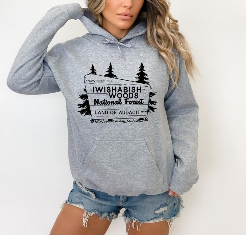 Pullover IWISHABISH WOODS Unisex Hoodie Cotton Soft Style T-Shirts, Sweatshirt | GrindPrints.com