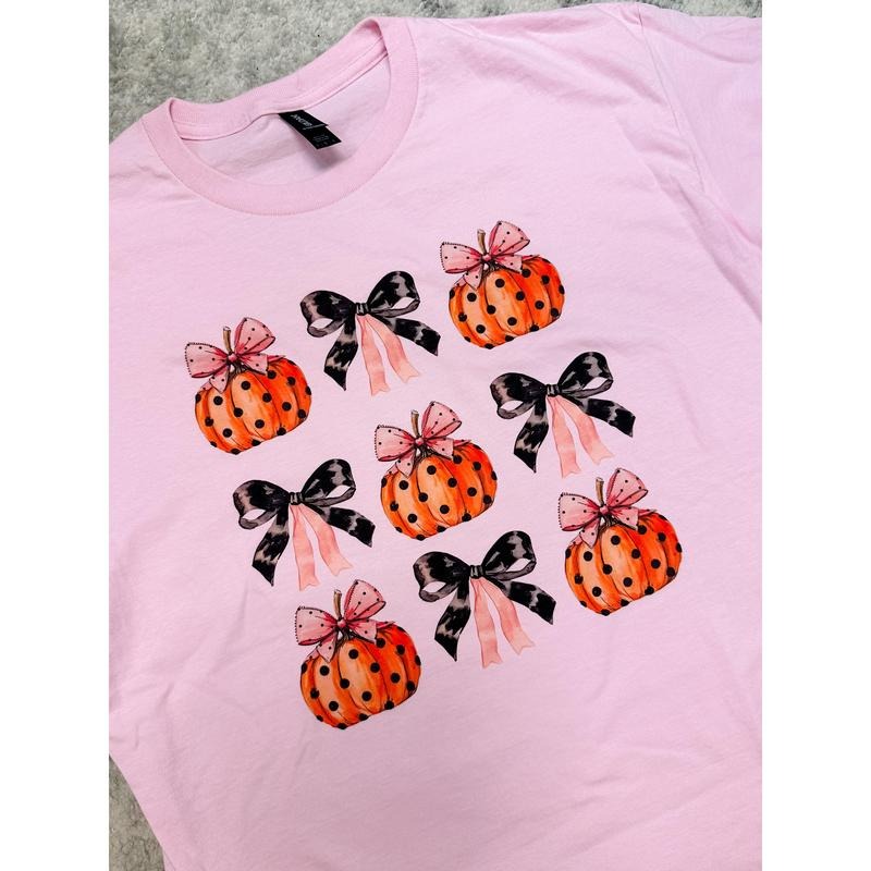 Pumpkin Bow Top T-Shirts, Hoodie, Sweatshirt