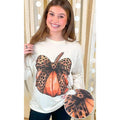 Pumpkin Cheetah Bow Rhinestone Graphic Sweatshirt T-Shirts, Hoodie | GrindPrints.com