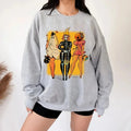 Pumpkin Face Skeleton Star Sweatshirt, Skeleton Pumpkins Halloween Sweatshirt, Halloween Sweatshirt, Pumpkin Ghost...