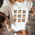 Pumpkin Halloween Shirt Halloween Coquette Bows Spooky Season Shirt Retro Halloween Shirt Spooky Vibes Shirt Cute Pumpkin...