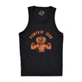 Pumpkin Iron Mens Fitness Tank Funny Halloween Workout Fitness Jack-O-Lantern Graphic Tanktop Funny Workout Shirt for Men...