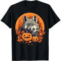 Pumpkin Wolf costume on Wolf Halloween T-Shirt Made in USA Hoodie, Sweatshirt | GrindPrints.com
