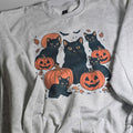 Pumpkins & Cats Spooky Graphic Tee or Sweatshirt Hoodie | GrindPrints.com